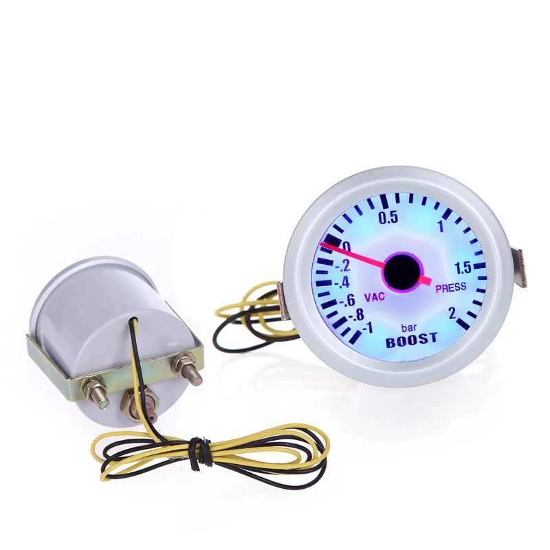 Professional Turbo Boost Vacuum Press Gauge Meter for Auto Car 2&quot 52mm -1~2BAR Blue LED Light Instrument All Cars |