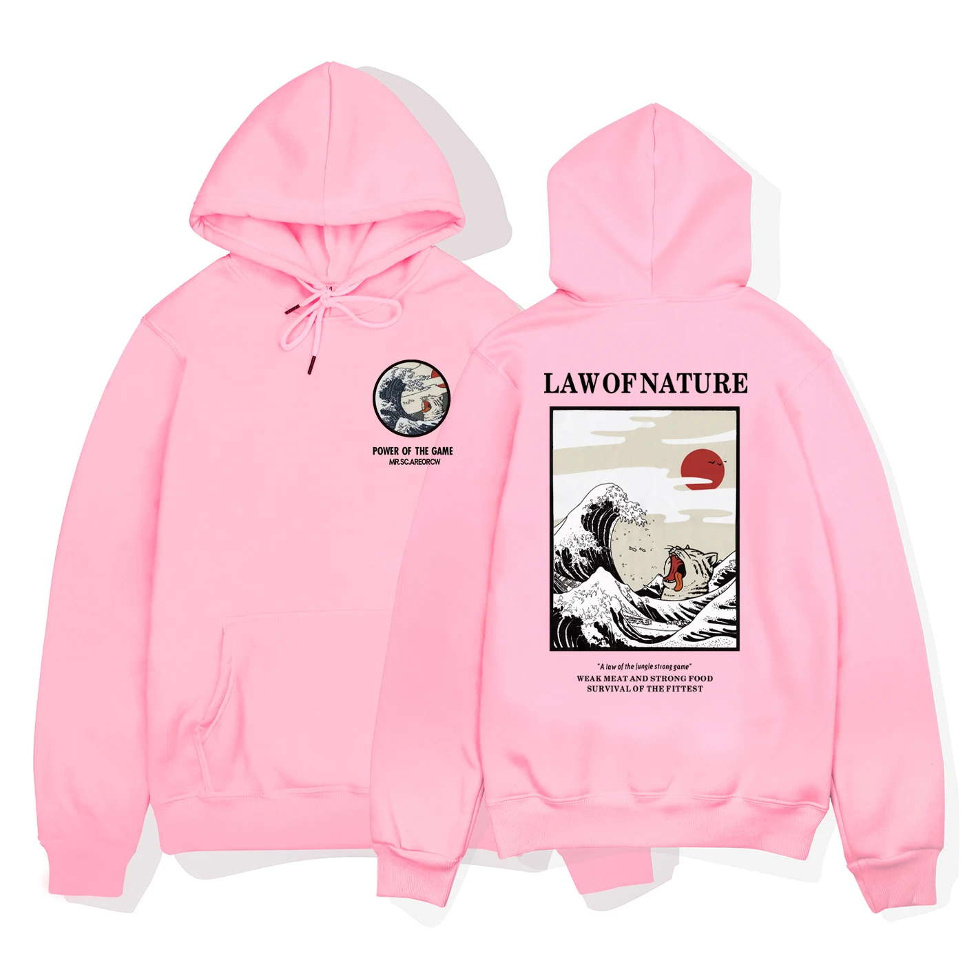 Худи мужское зимнее флисовое в японском стиле Повседневная Толстовка с японским