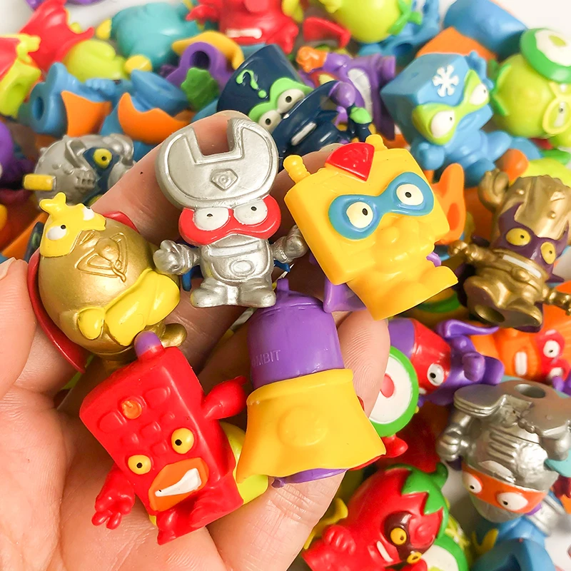 Random Send Lot 8Pcs/ Superzings Rubber Cartoon Anime Gang Action Figures Toys Model Toy Dolls  Figures Gift Xmas For Kids Gift