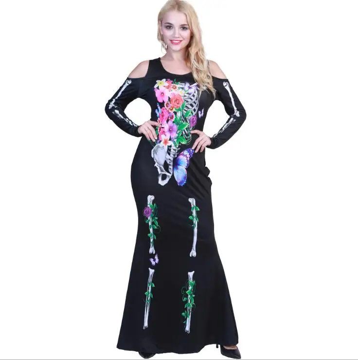 

Women's clothingHalloween print skull costume Halloween cosplay stage costume