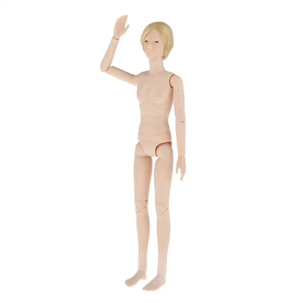 

24 Jointed Doll Vinyl Unpainted Body DIY Replacements 3D Eyes