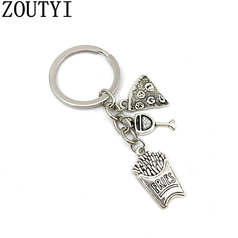 1 пищевой брелок картофель фри в виде пиццы милый подарок ювелирные изделия