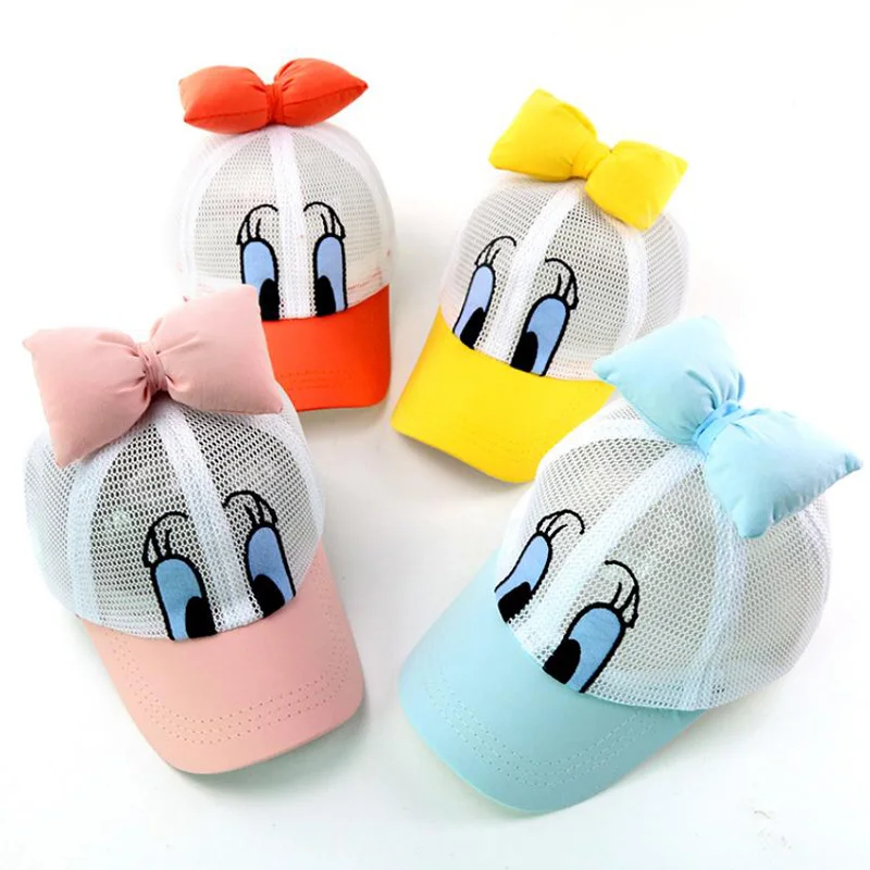 Doitbest 2020 сетчатая детская бейсболка с бантом Мультяшные летние дышащие детские