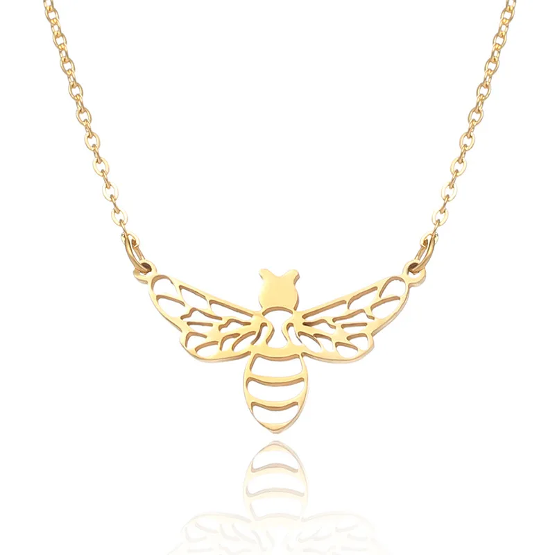 Новинка 2020 кулон в виде пчелы Женское Ожерелье креативный женский соты из