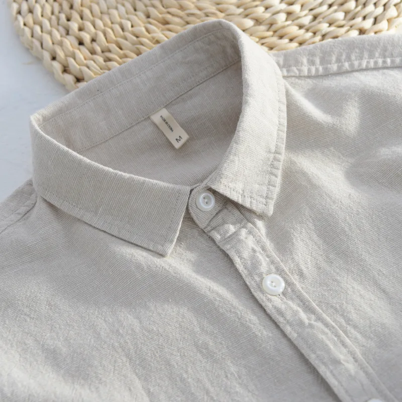 

HO 2020 spring men's comfortable cotton shirt shirt fashion lapel breathable long-sleeved shirt