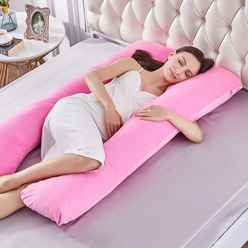 Однотонная Подушка для беременных сна на боку постельное белье женщин подушка