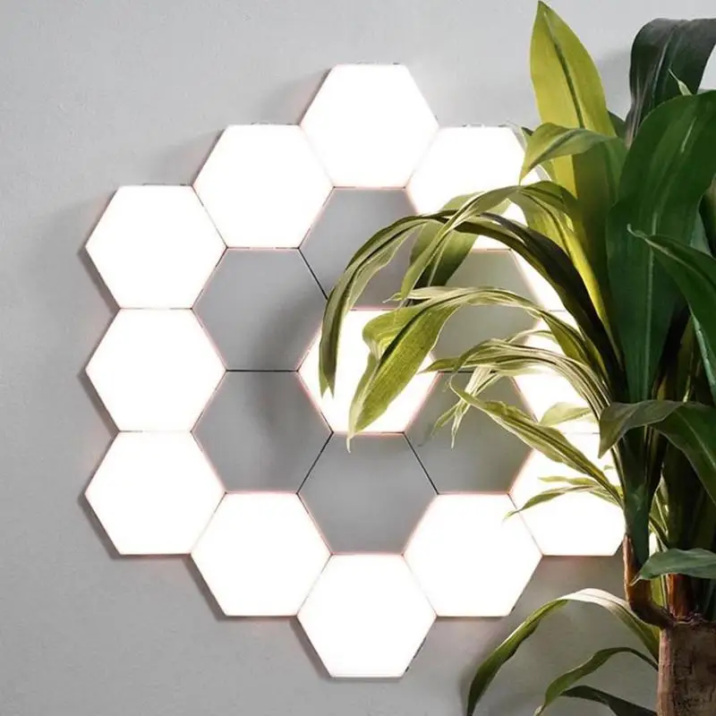 HoneyFly DIY сшивание сенсорный ИК-датчик настенный светильник шестиугольная сотовая Квантовая лампа 110-240 В креативное украшение светодиодный настенный светильник