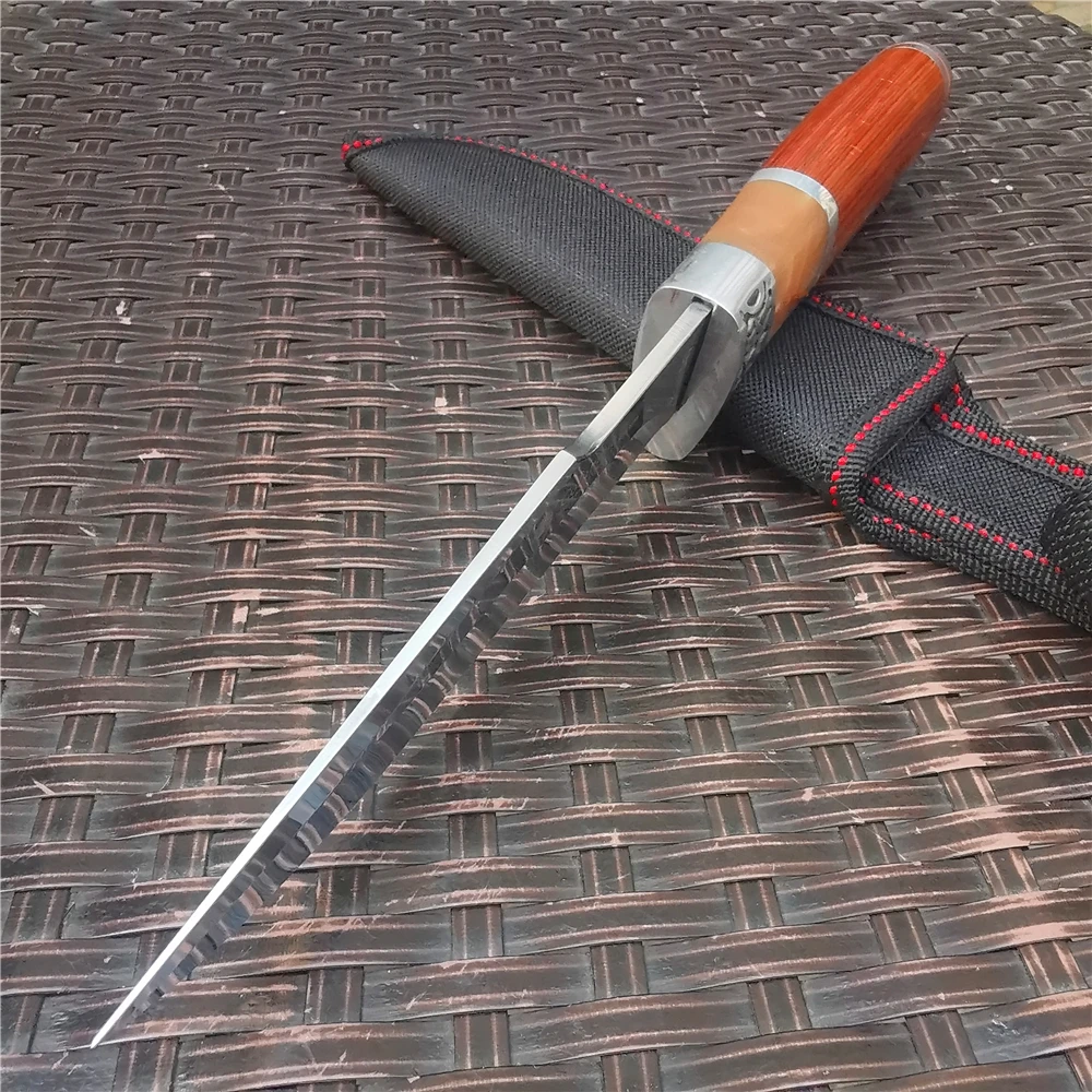 Охотничий нож высокого качества из нержавеющей стали изысканная деревянная