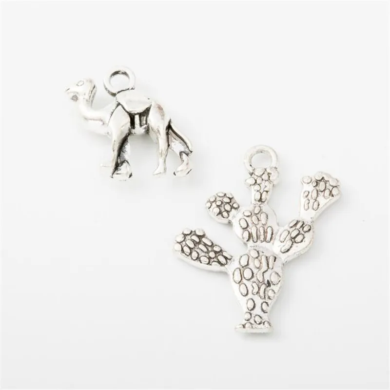 20 шт винтажные металлические кактусы кактус Подвески DIY модные аксессуары для