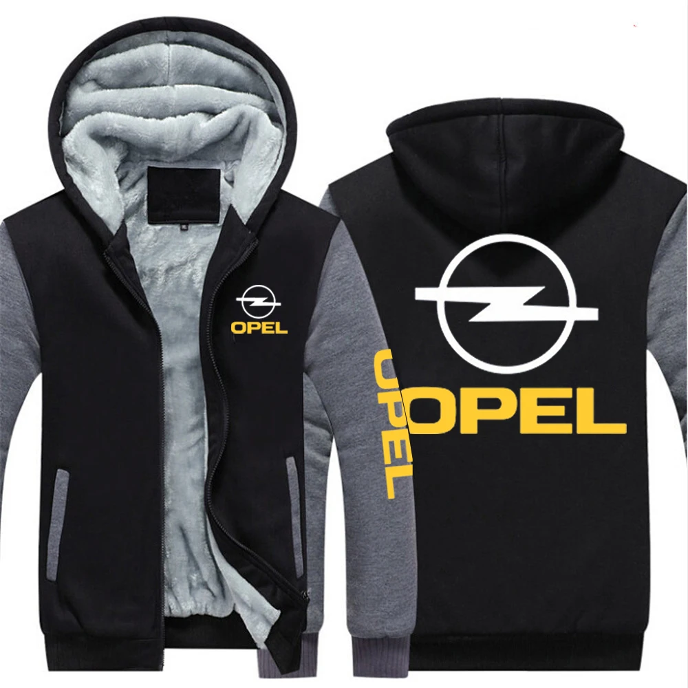 

Новинка, повседневная мужская хлопковая теплая толстовка OPEL, толстовки, пальто на молнии, мужские утепленные куртки, свитшоты для мужчин, ве...