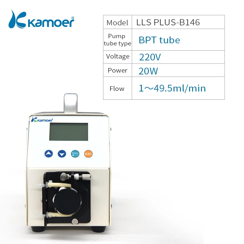 LLS PLUS-B146 Kamoer LLS Plus 110 V/220 V Перистальтический дозирующий насос с шаговым двигателем, используемым для передачи лабораторная жидкость - Напряжение: LLS PLUS-B146