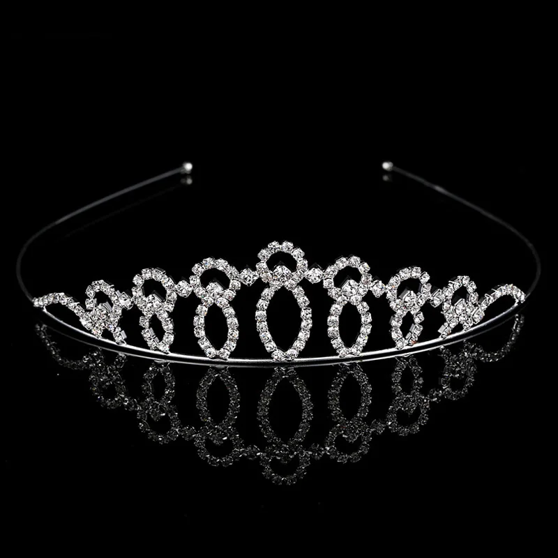 TDQUEEN принцесса свадебная диадема цветок девушки горный хрусталь кристалл резинки для волос ребенок девочка день рождения украшения для волос