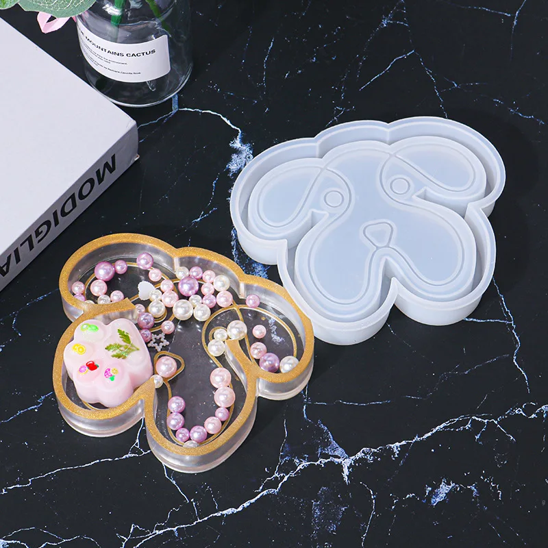 

2022 New Epoxy Mold Dog Bowl Dish Cat Bowl Silicone Mold DIY Jewelry Tray Storage Box For Dogs Feeder Supplies For Jewelry Plate