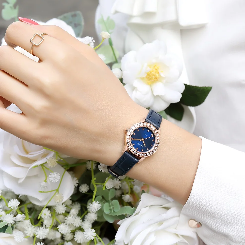Для женщин Роскошные часы Reloj Mujer 2018 люксовые от бренда MEGIR Twinkly небольшой из