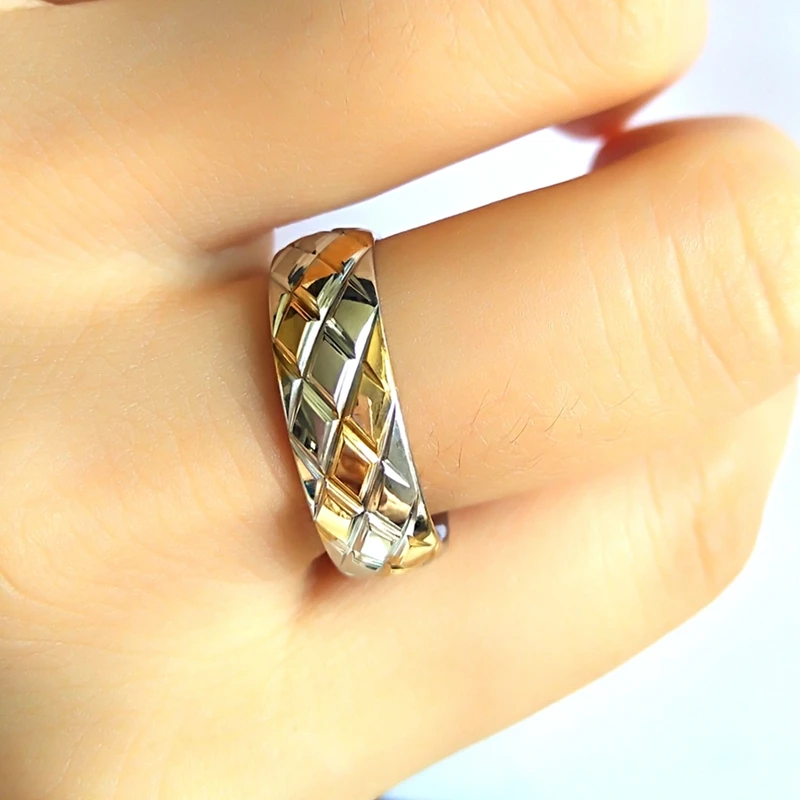 30 шт унисекс 6 мм Сетка Дизайн Нержавеющая сталь кольцо Высокое качество