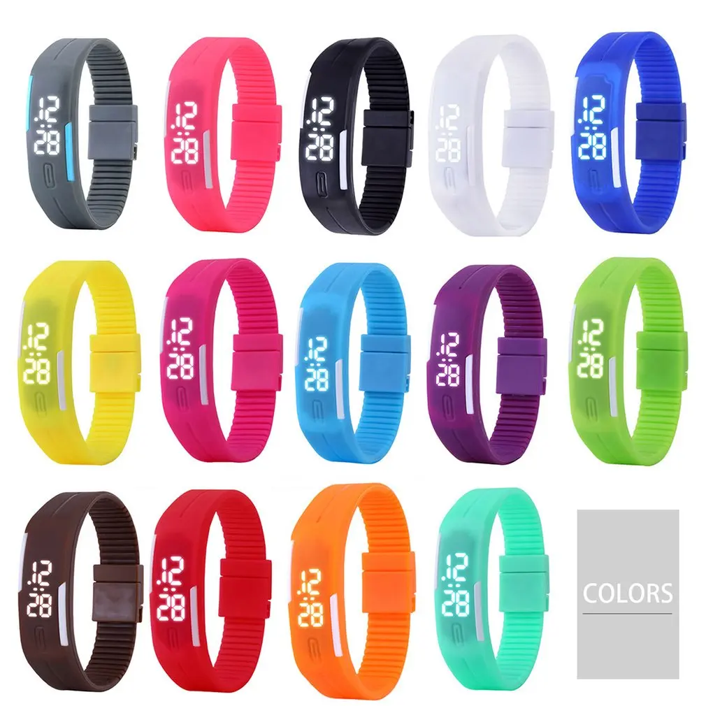 Детские спортивные часы Мульти Функция светодиодный Секундомер наручные