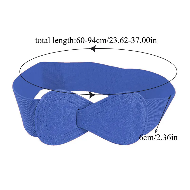

Women's Elastic Wide Hook Belt Creative Sweet Bowknot Leather Corset Belt 1PC Fashion Solid Color Simple Elastic Girdle