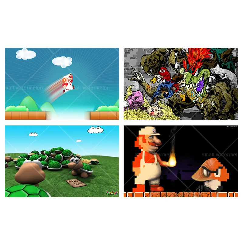 

No Frame Cartoon Game Super Mario HD Poster Canvas Painting Mural Living Room Child Bedroom Home Anime Wall Decoration Kids Gift