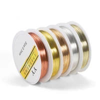 1 roll 0 2 1 0mm high quality color preserving copper wire beading cord string findings diy string for jewelry making supplies