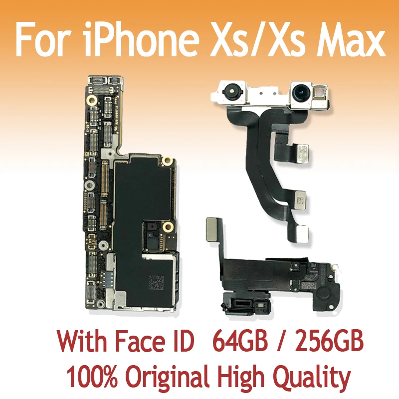 Оригинальная материнская плата 64 Гб 256 ГБ для iPhone Xs / Max с распознаванием лица