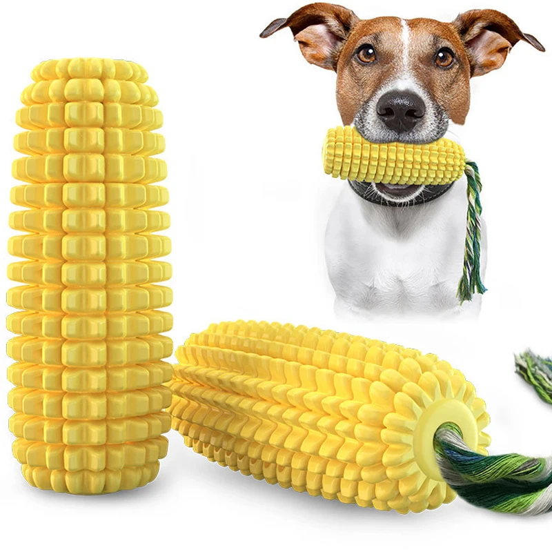 

Dog Toy Corn Grind Teeth Stick Cotton Dog Bite Rope Whistle Dog Molar Toy Remove Calculus Grind Teeth Training Agility Pet Toy