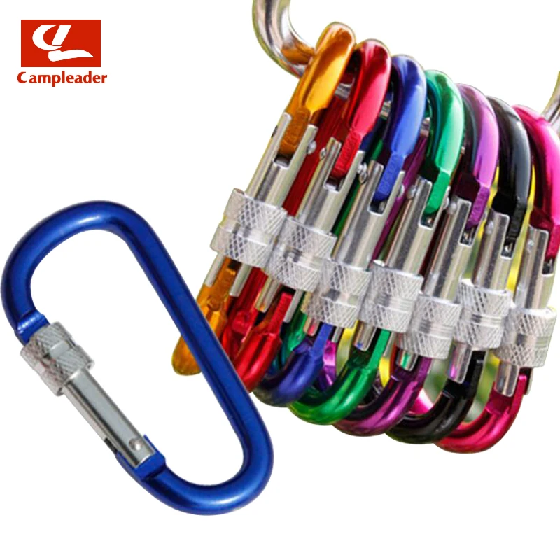 

7# D Type High Quality Thread Lock Outdoor Safety Aluminum Carabiner Outdoor Hanging Keyring Snap Hook Snap Hook CL280