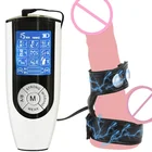 Кольцо для пениса с мощной электрошоковой терапией, стимулирует задержку увеличения пениса, кожаное удерживающее кольцо, медицинская тема, секс-игрушка для мужчин