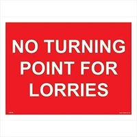 vintage reproduction sign 8x12construction sign no turning point for lorries for hazard house decor yard caution notice signs