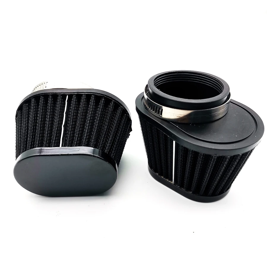

1 Pair 51mm Motorcycles Air Intake High Flow Cone Filters Mushroom Head Black