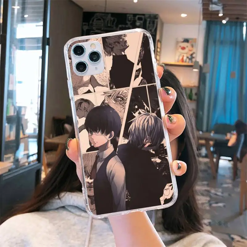 

Tokyo Ghoul Trendy Anime Phone Case Transparent for iPhone 6 7 8 11 12 s mini pro X XS XR MAX Plus cover funda shell