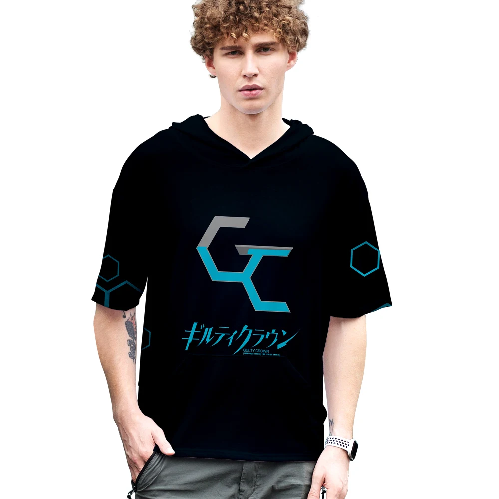 

Guilty Crown 3D Hooded T-shirts Women/Men Fashion Summer Short Sleeve Tshirt Harajuku 2020 Casual Streetwear Trendy Clothes