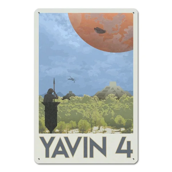 

Yavin 4 Fantasy Poster Metal Tin Sign Metal Posters Home Decoration Wall Art Cafe Gifts Wall Posters Painting Home