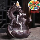 Новинка 2021, курильница в виде дракона, задний ток дыма, Лучший держатель для благовоний, миниатюрный офисный настольный домашний декор, украшение для чайного дома