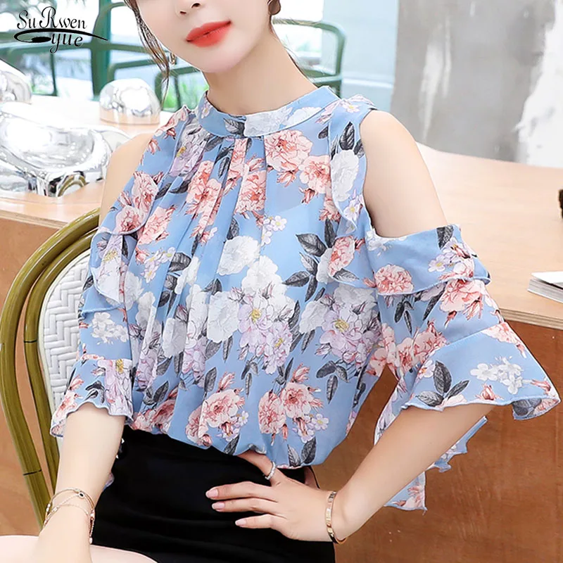 Blusas 2021 летние женские топы и блузки с О-образным вырезом Женская рубашки для