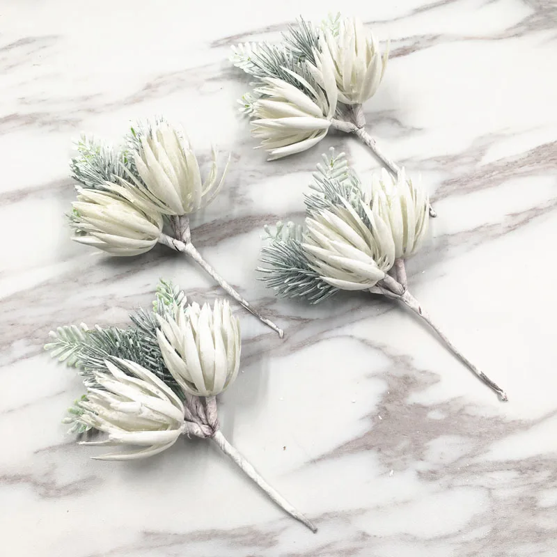 Nordic Яркие искусственные растения с цветами из пластика в виде цветов и листьев