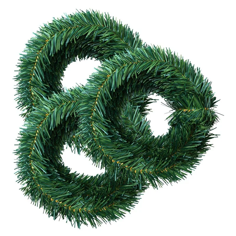 

Christmas Garland Artificial Green Pine Garlands Soft Christmas Wedding Party Decorations (6 Rolls, Per Roll 18 Foot)