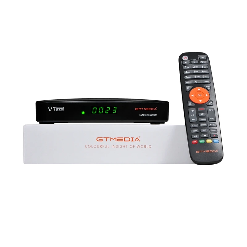 

GTMEDIA V7 PRO DVB-S/S2/S2X+T/T2 Memory 1G bit Support Albertis/Tivusat/BBC Satback VCM/ACM/multi-stream/T2MI