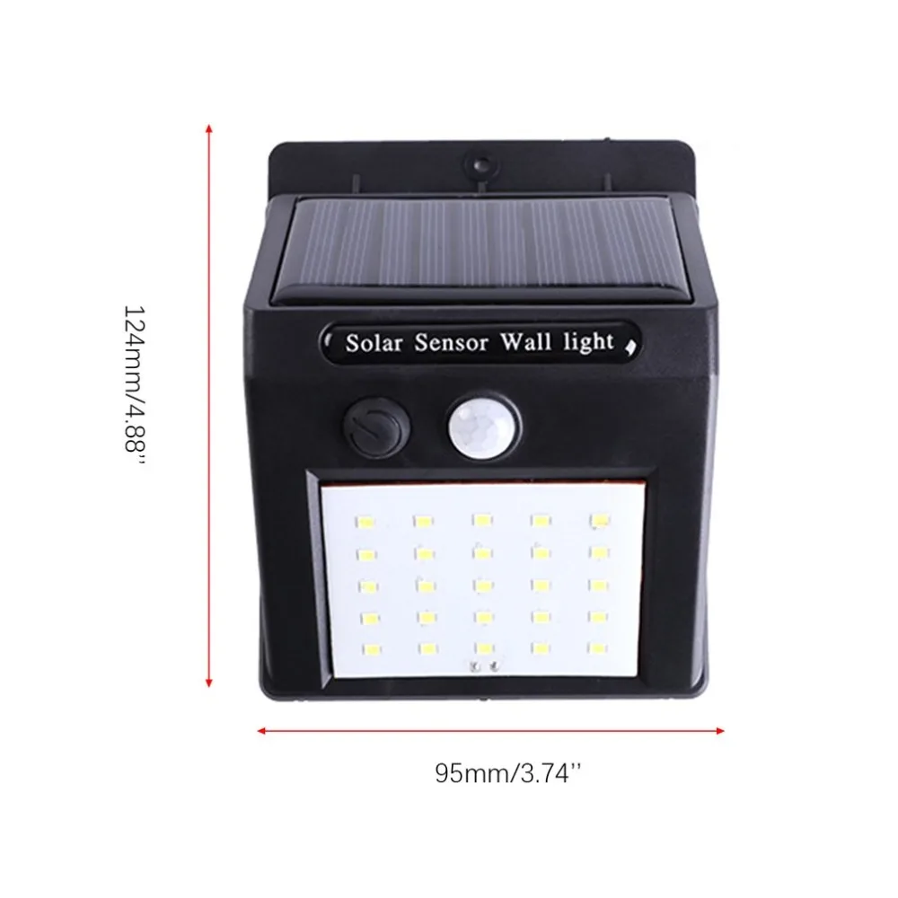 Waterproof 25 LED Solar Power PIR Motion Sensor Garden Wall Light Outdoor Home Light