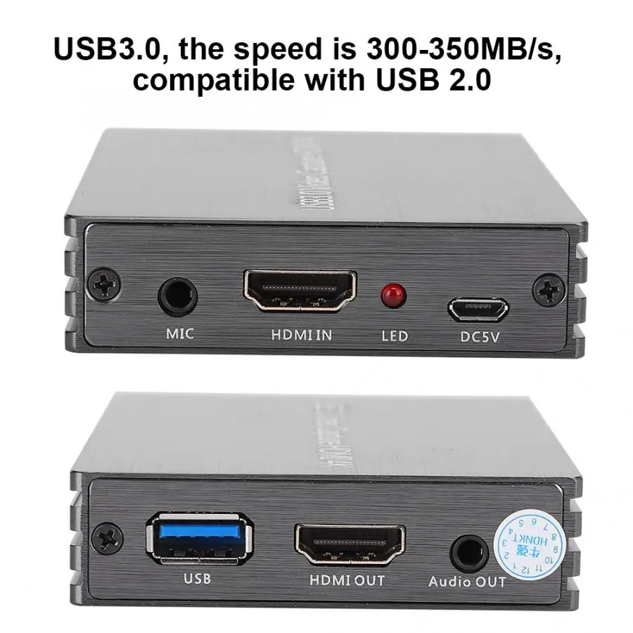 4K HDMI видео Захват диск бесплатно 1080P Запись коробка USB 3 0 для живого