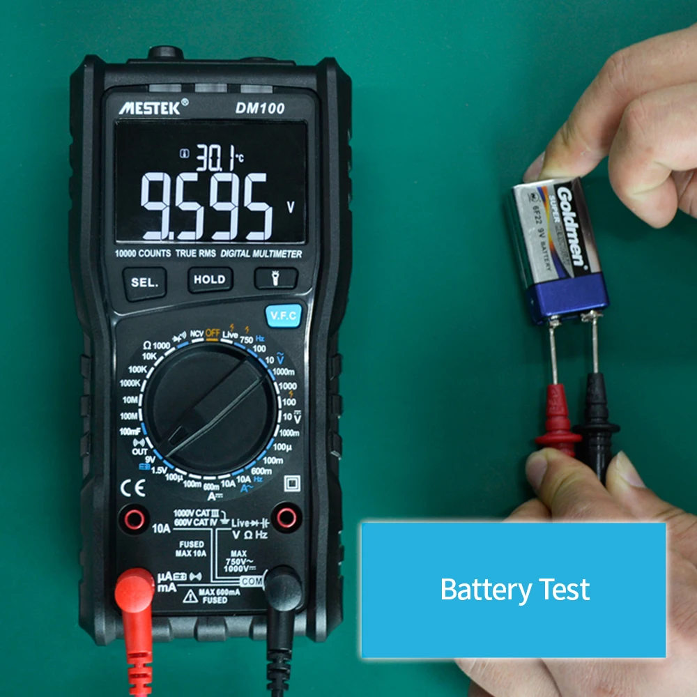 MESTEK 10000 отсчетов True RMS Многофункциональный цифровой мультиметр Измерение