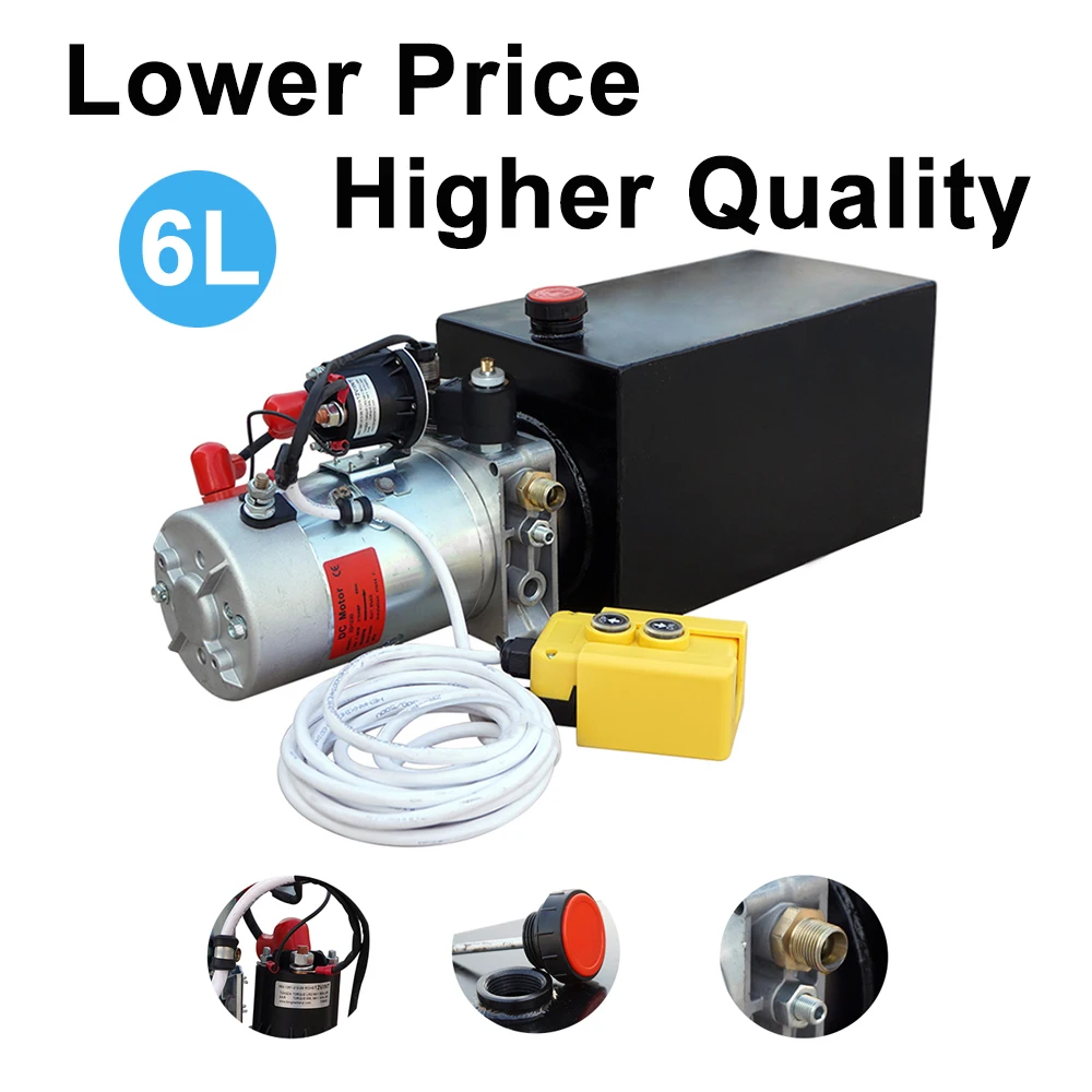 Электрический гидравлический насос с двойным действием 6л блок питания