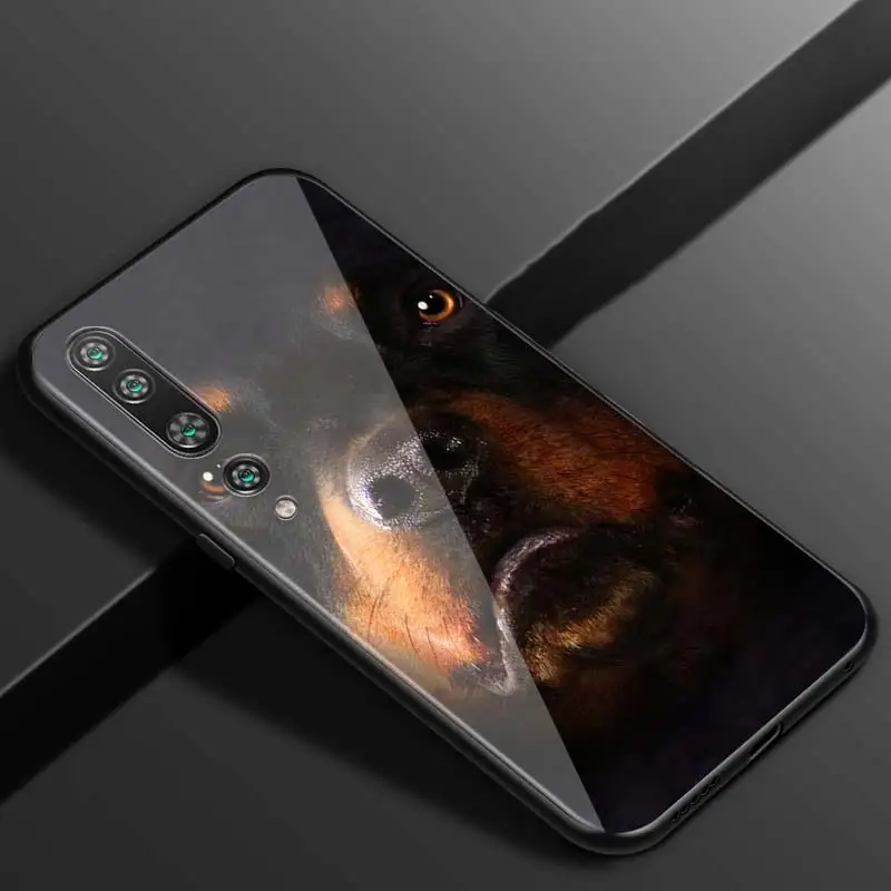 

Rottweiler dog For Xiaomi Mi Note 10 Ultra 5G 9 SE 8 A3 A2 A1 6X Poco M2 Pro Play F1 Lite 5G Bright Black Phone Case