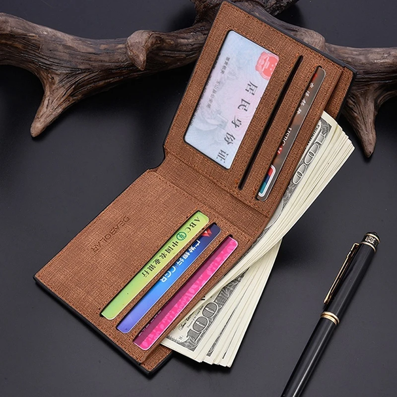 

New Men Wallets Small Money Purses Wallets New Design Dollar Price Top Men Thin Wallet With Coin Bag Zipper Wallet