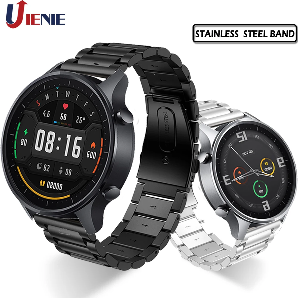 

Ремешок для часов из нержавеющей стали для смарт-часов Xiaomi, цветной браслет, браслет для Huami Amazfit Stratos Pace 3 2 Gtr 47 мм