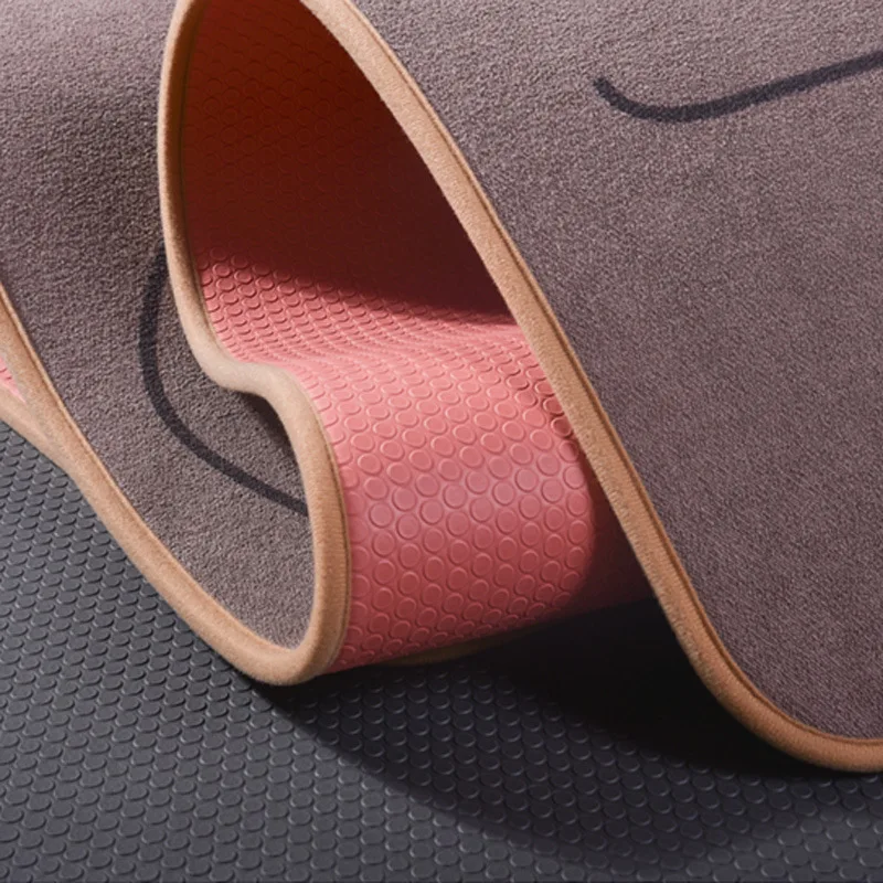 

184 * 66 Yoga Mat TPE Fiber Fabric Sports Non-slip Suede Yoga Mat Fitness Warmth Pregnant Women Cold-proof Yoga Mat