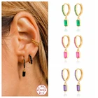 Серьги-подвески женские из серебра 925 пробы, с французским хлебом и цирконием