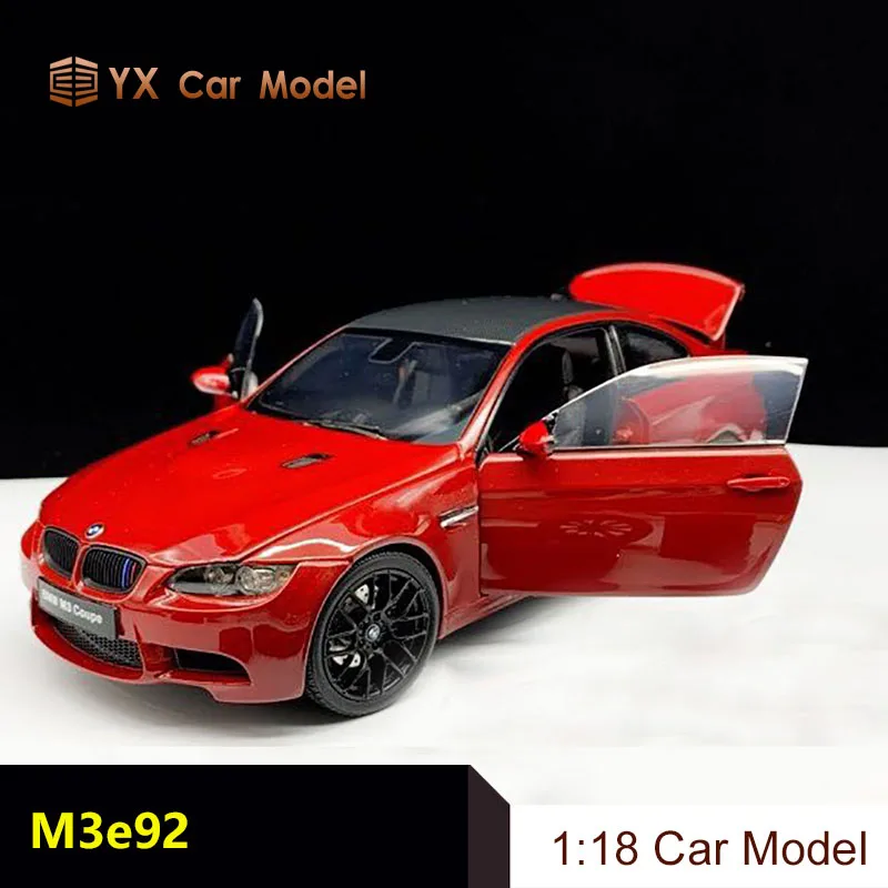 Оригинальная Полноразмерная модель автомобиля M3E92 из сплава 1:18 GTS|Наземный
