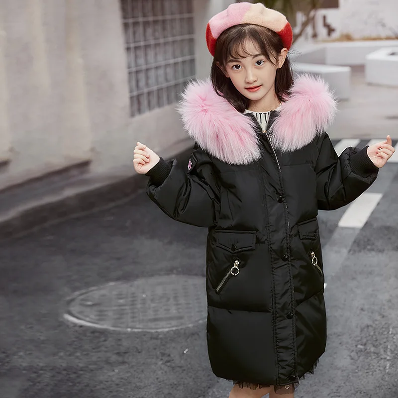 Новинка 2019 года зимние куртки-пуховики для маленьких девочек парки детская