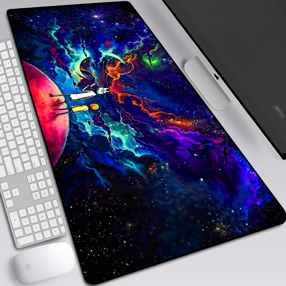Большой коврик для мыши Sky Space с аниме принтом игровой компьютерный фиксируемой