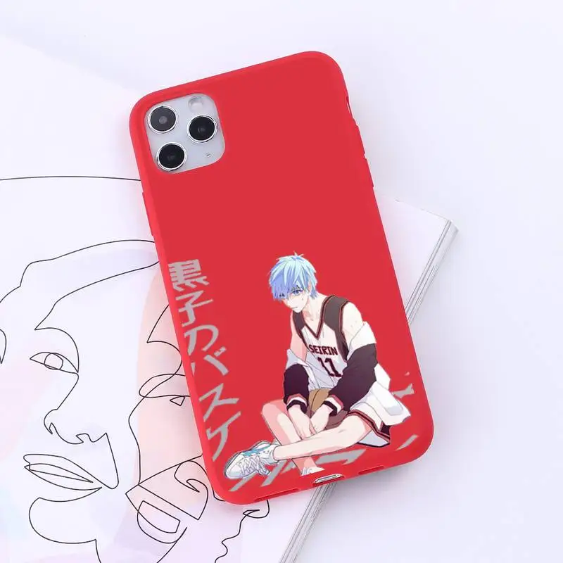 

Kuroko No Basket Phone Case Red Candy Color for iPhone 6 7 8 11 12 s mini pro X XS XR MAX Plus